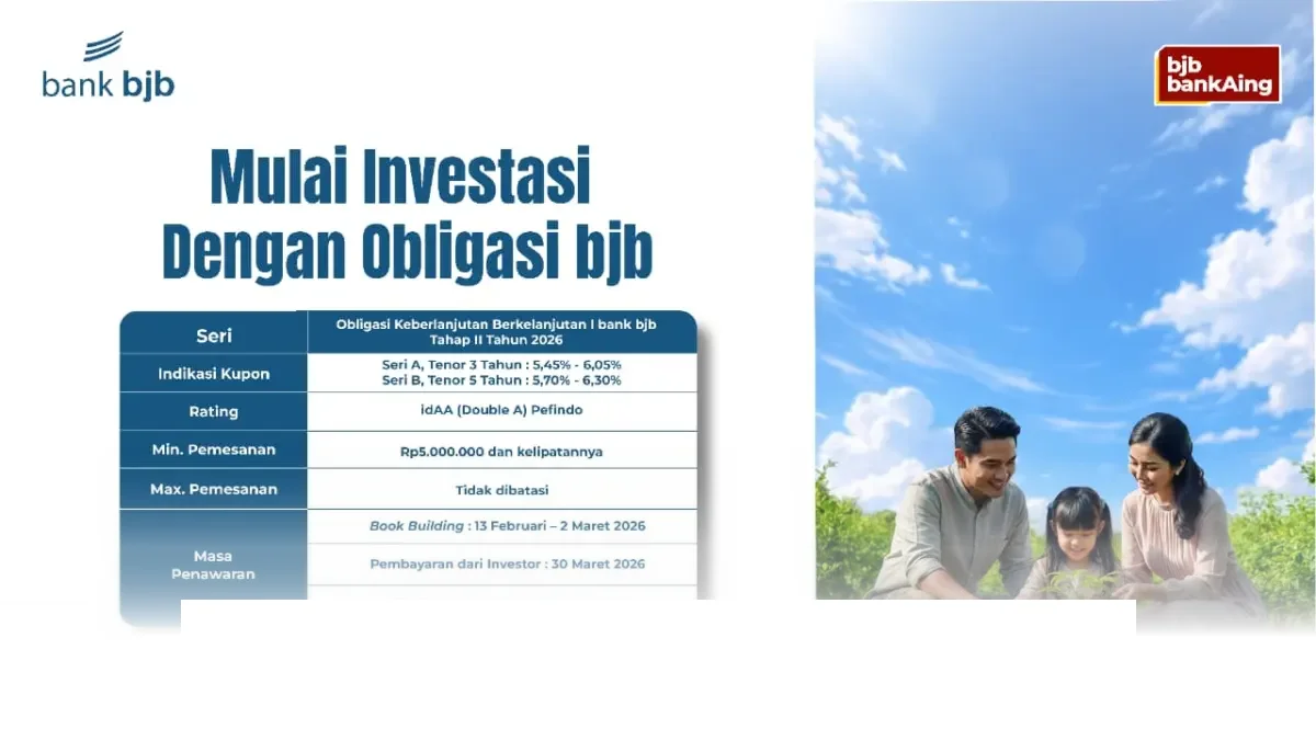 Bank bjb Hadirkan Peluang Investasi Hijau yang Menguntungkan Lewat Sustainability Bond 2026!